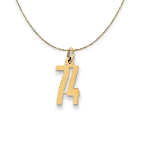 Yellow Gold Alumni Number 74 Necklace