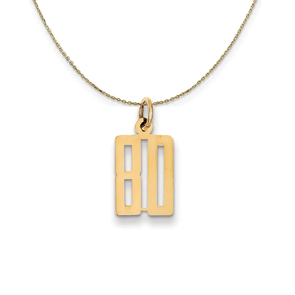 Yellow Gold Alumni Number 80 Necklace