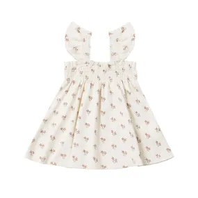 Summer Flower Smocked Jersey Dress by Quincy Mae