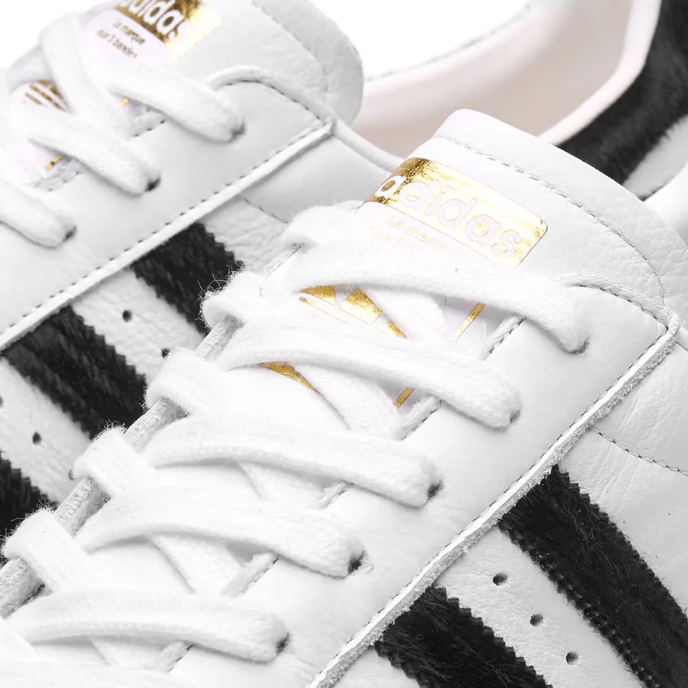 Adidas Superstar 80s in White, Black & Gold Metallic