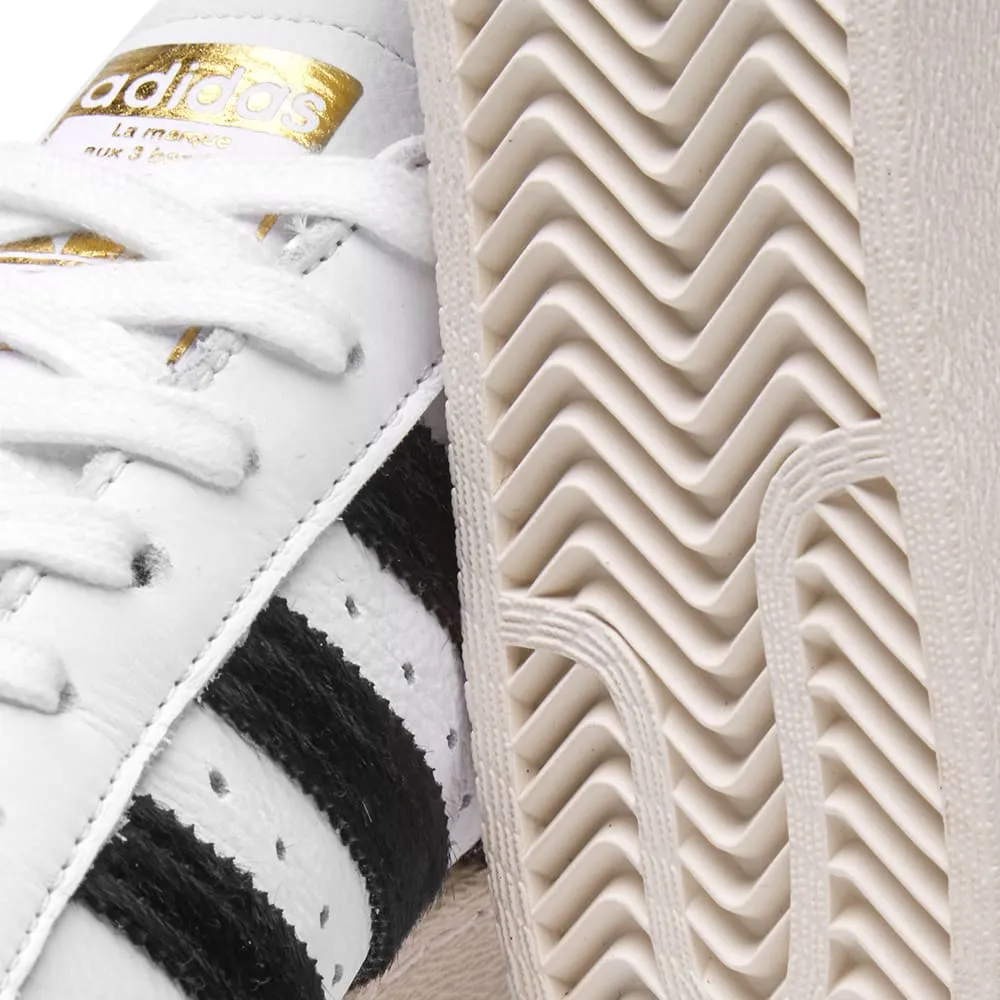 Adidas Superstar 80s in White, Black & Gold Metallic