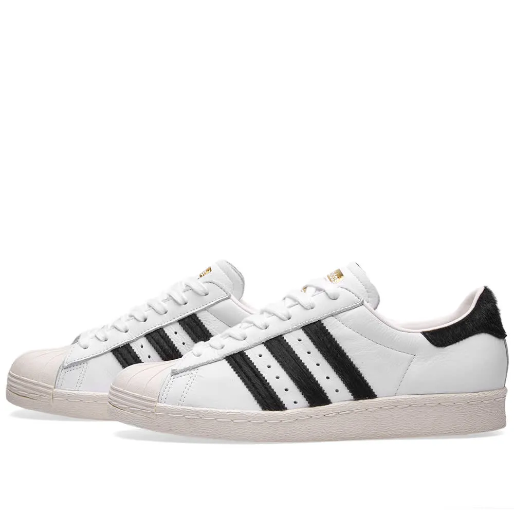 Adidas Superstar 80s in White, Black & Gold Metallic