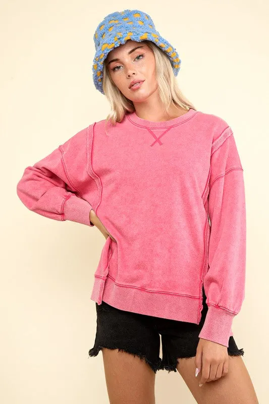 Alex Oversized Mineral Wash Terry Top