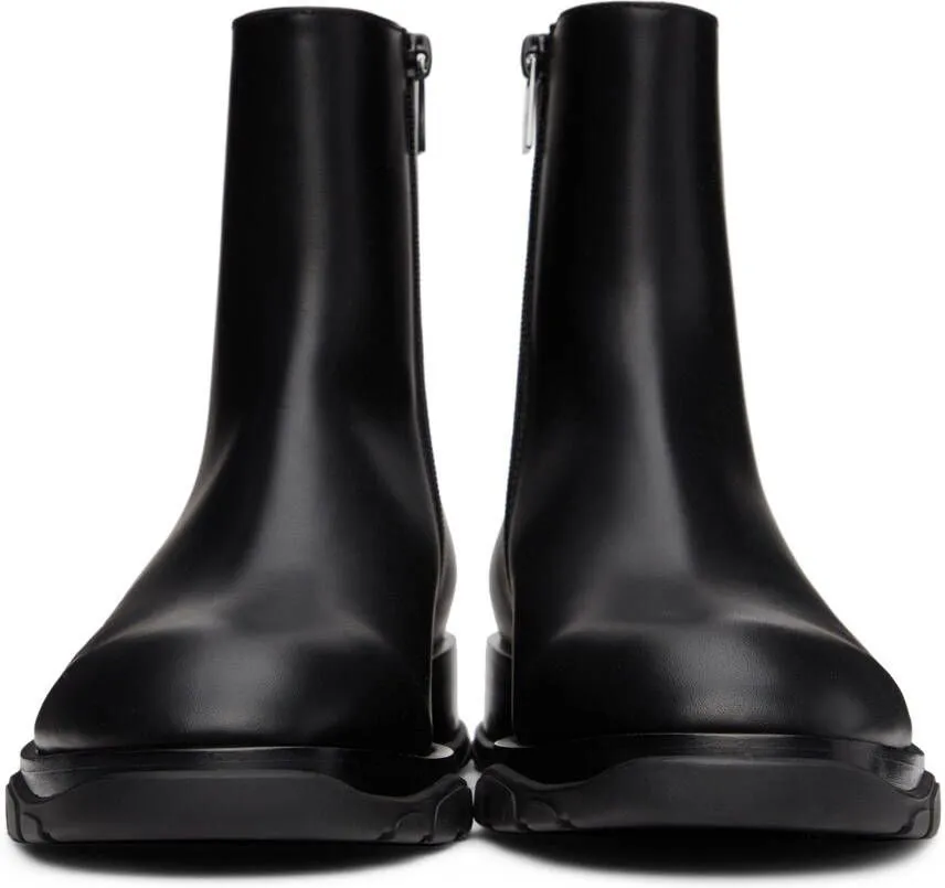 Alexander McQueen Black Swilly Zip Boots