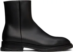 Alexander McQueen Black Swilly Zip Boots