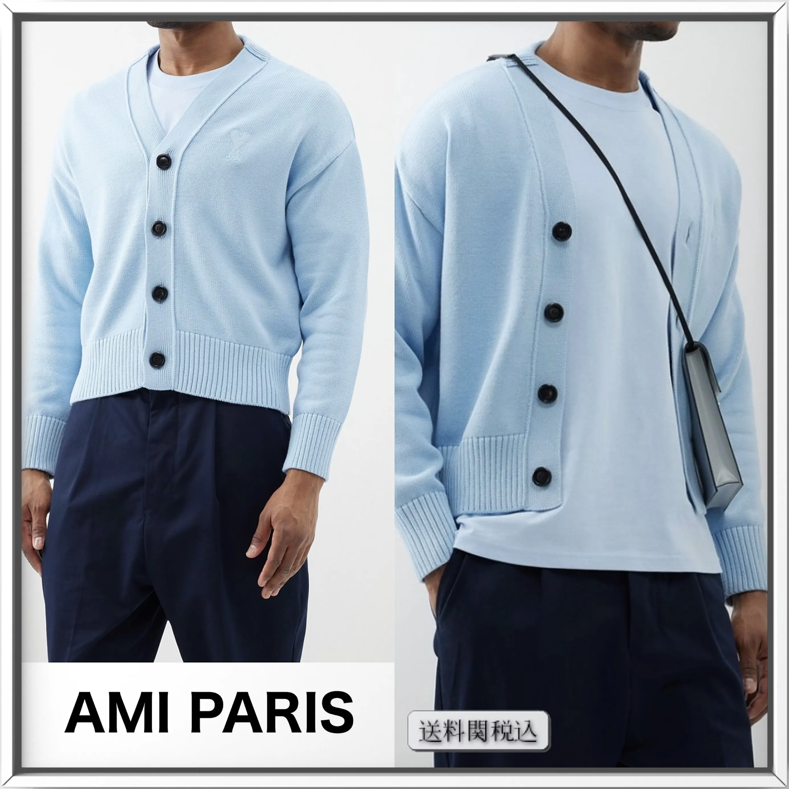 Designer Logo Cardigans from AMI PARIS