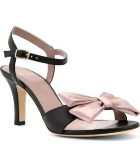 Arnia Women's Tassel Bow Sandals in Black/Pink