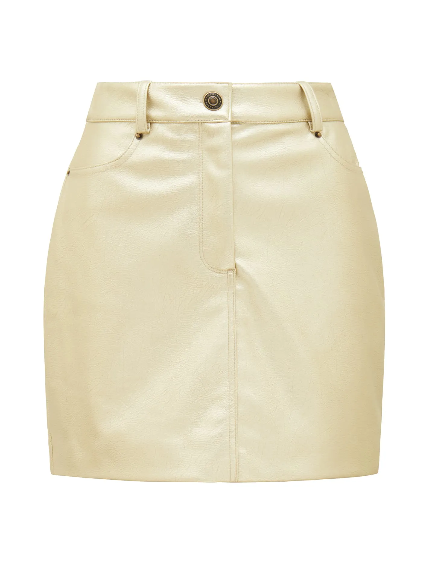 Ashlyn Vegan Leather Shiny Mini Skirt