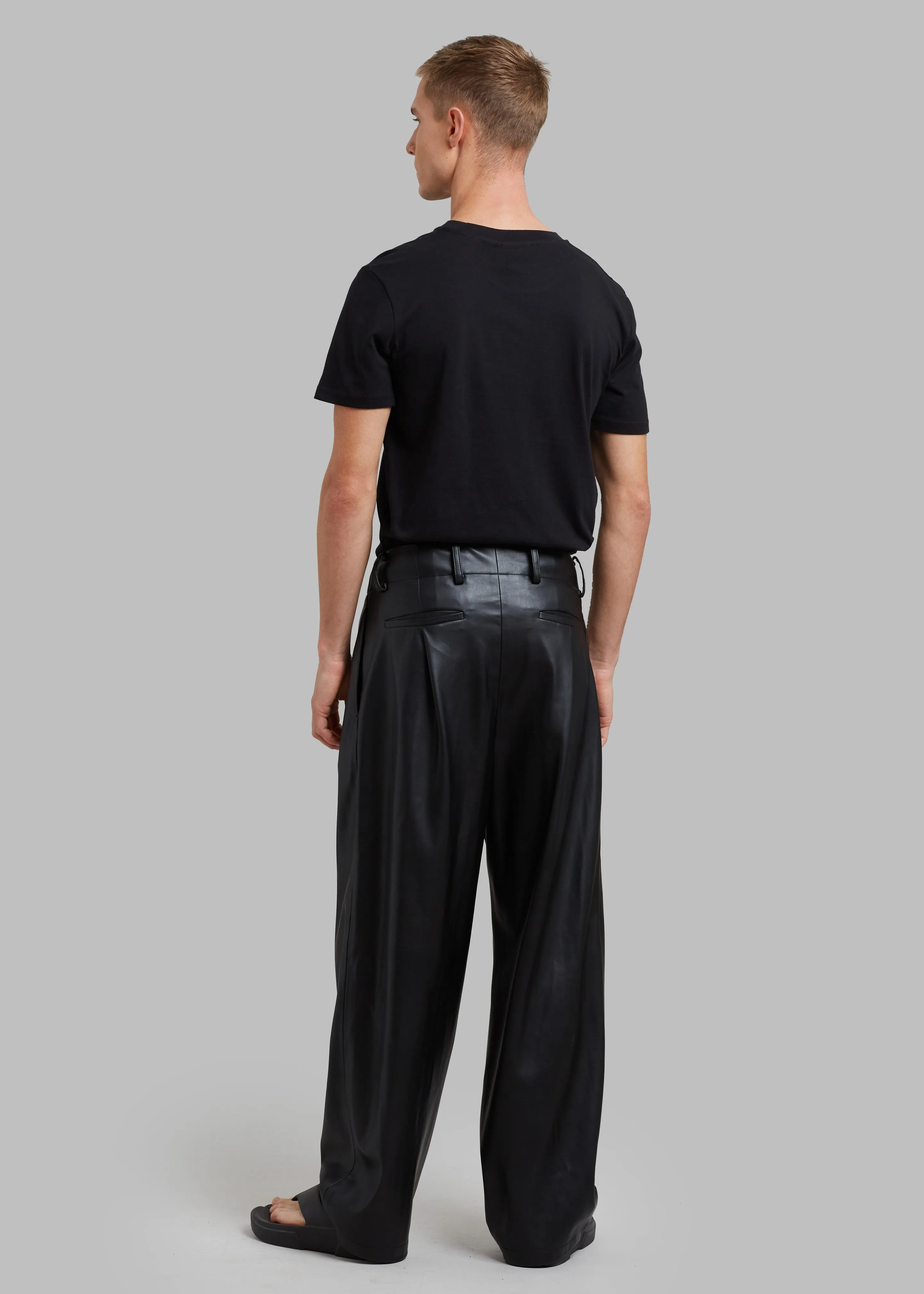 Baker Faux Leather Pants - Black