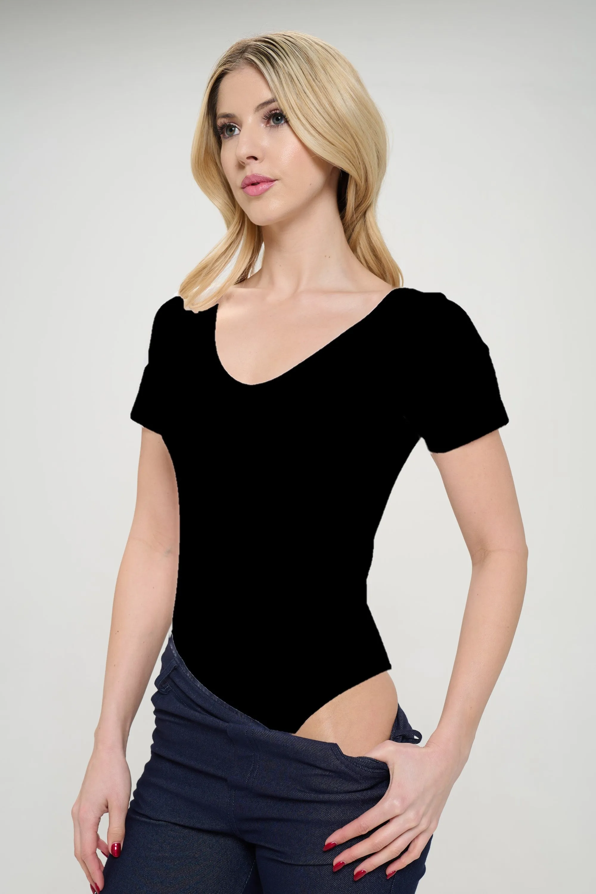Basic Short Sleeve Seamless Bodysuit