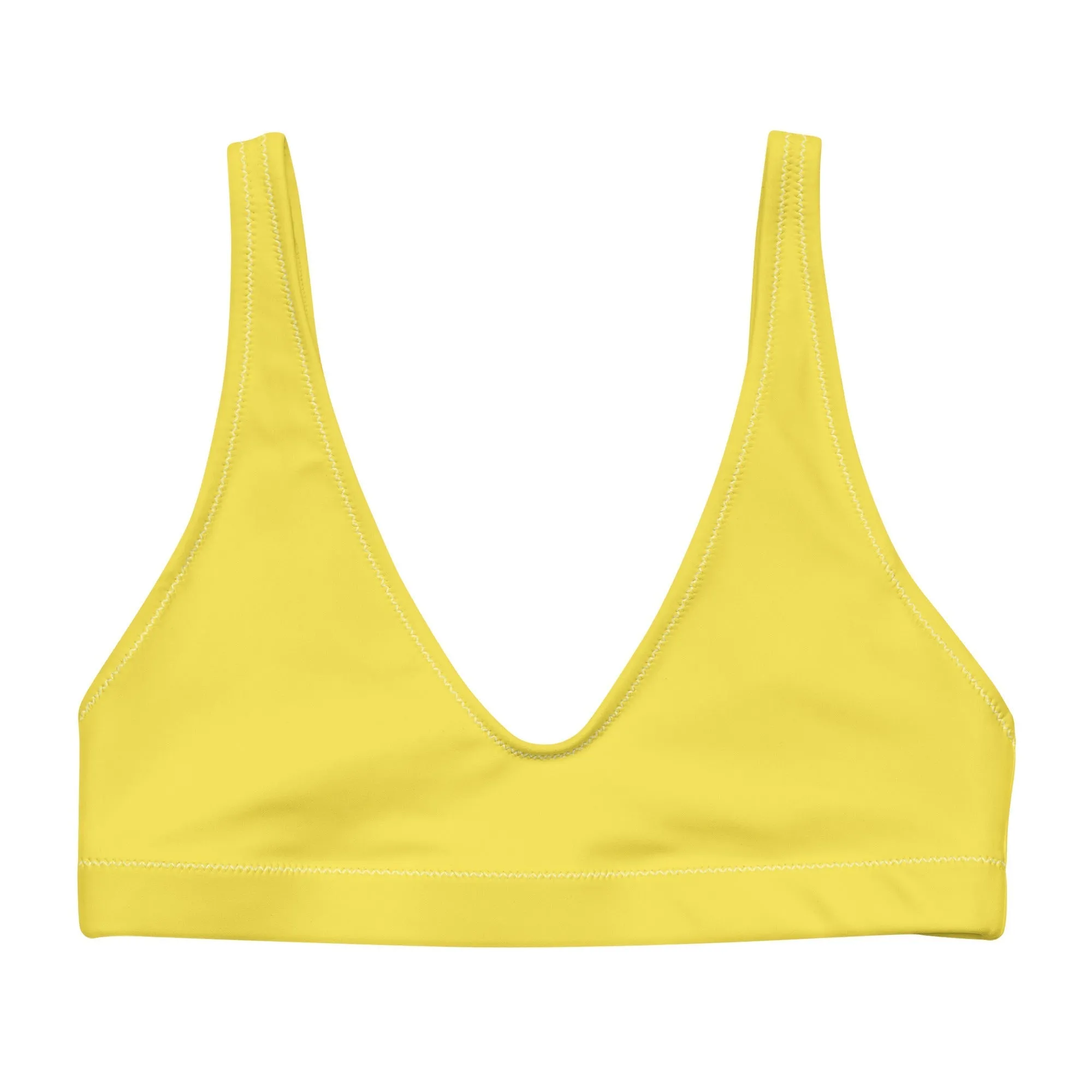 Yellow Daisy Padded Bikini Top,