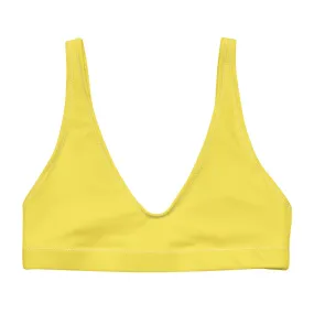 Yellow Daisy Padded Bikini Top,