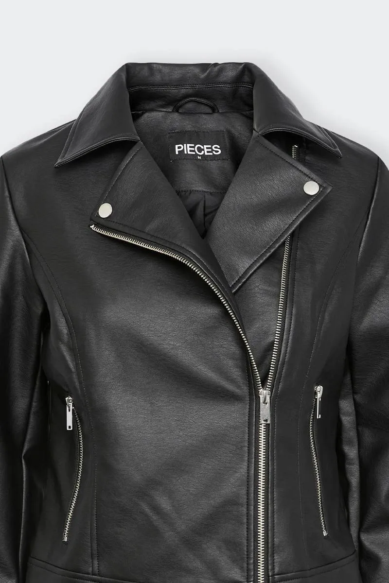 Black Leather Biker Jacket