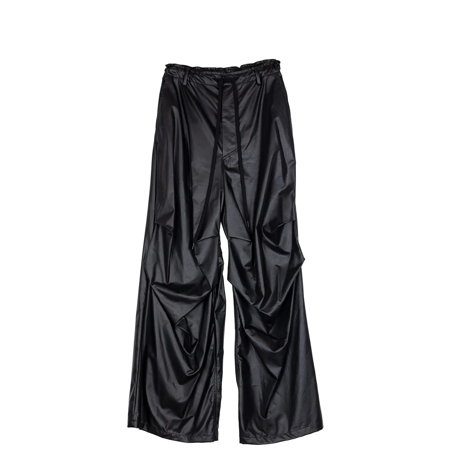 Black MM6 Faux Leather Pants