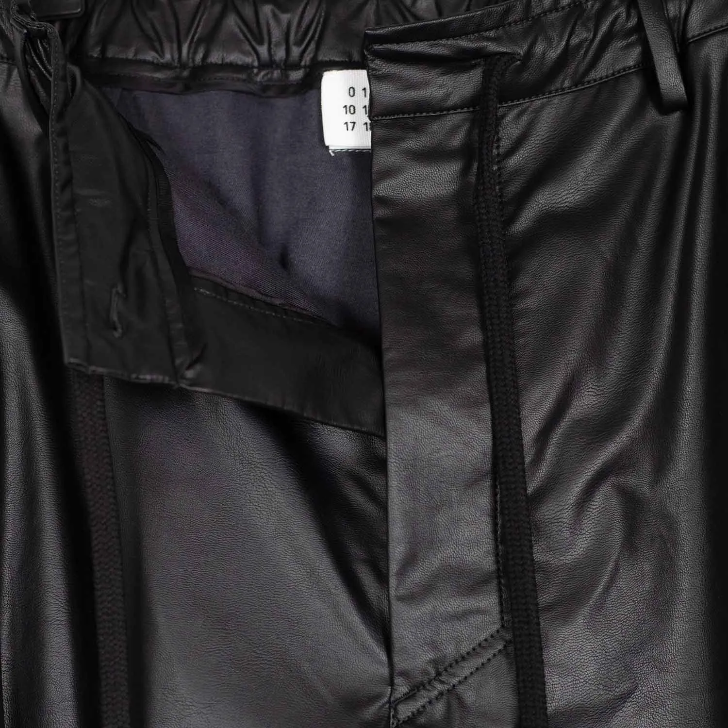 Black MM6 Faux Leather Pants