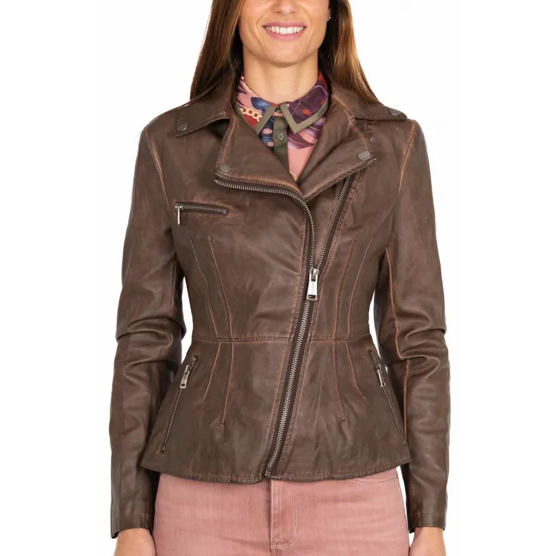 Brown Faux Leather Jacket