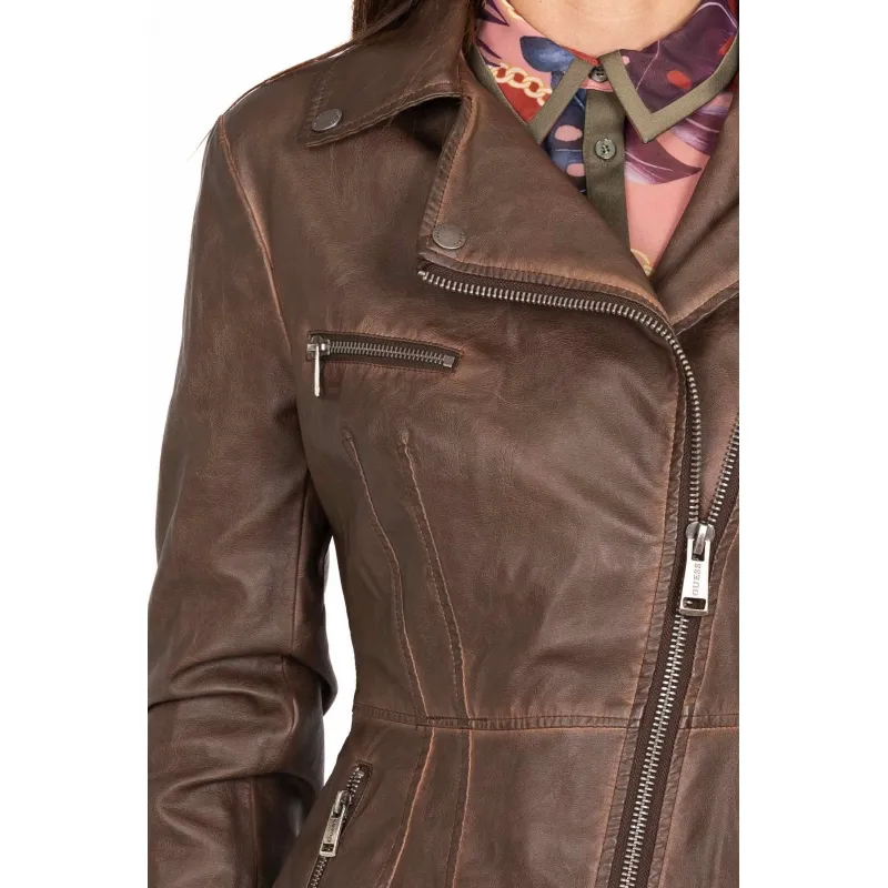 Brown Faux Leather Jacket