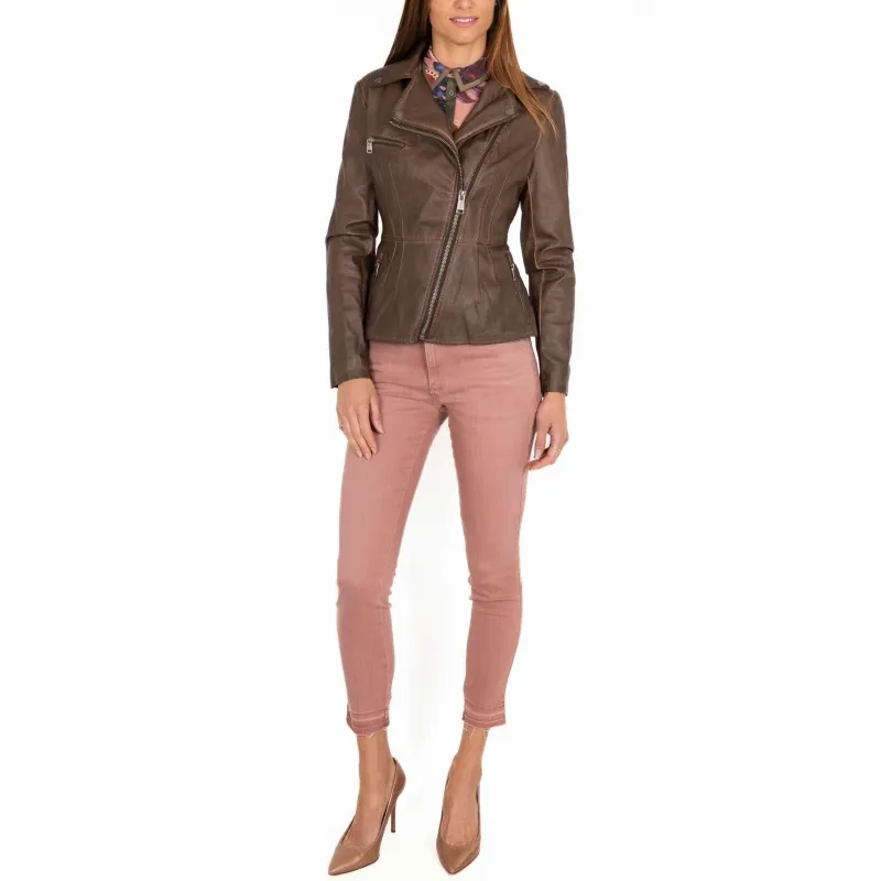 Brown Faux Leather Jacket