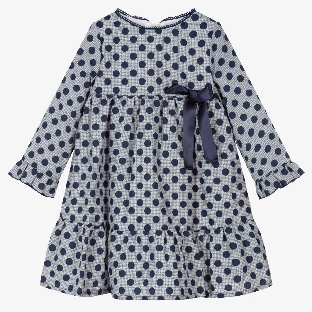 Blue Cotton Girls Dress