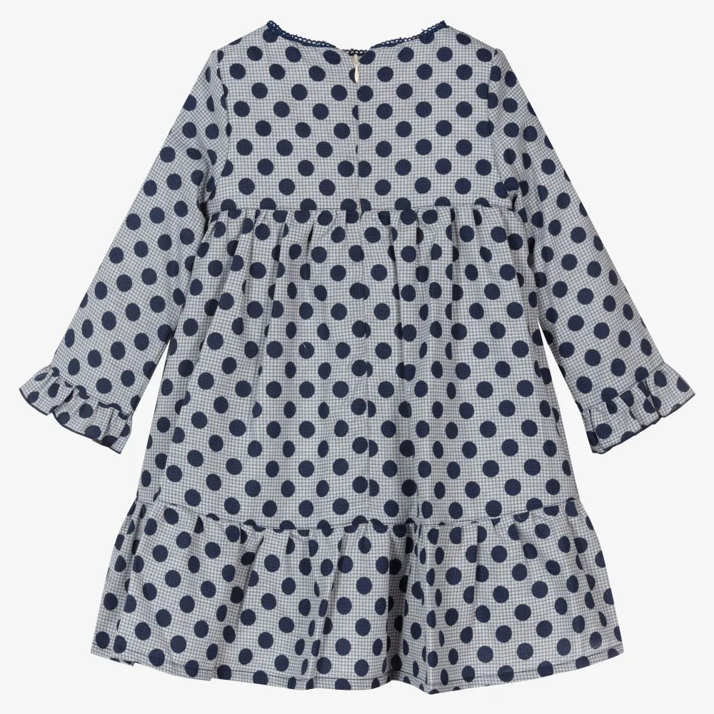 Blue Cotton Girls Dress