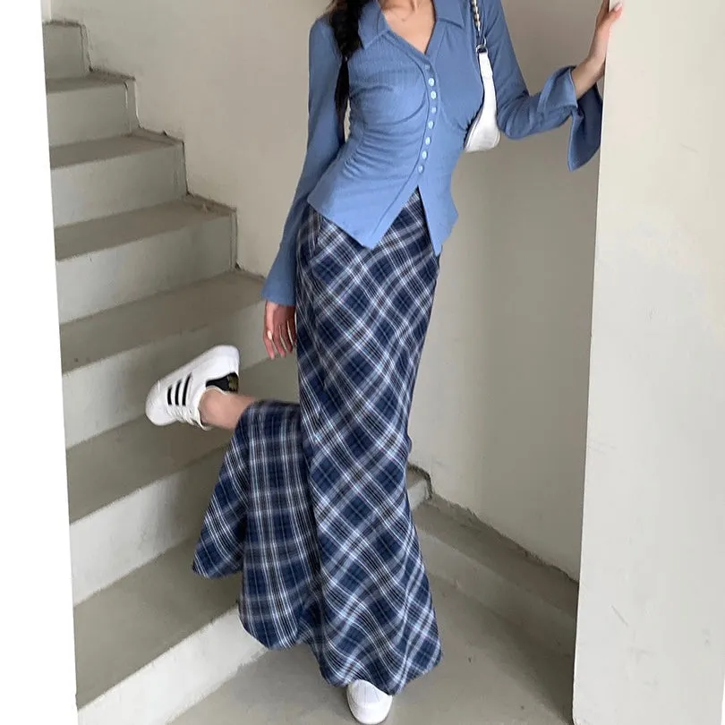 Annie Blue Checkered Ensemble