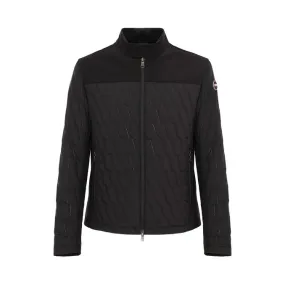 Thermal Quilted Black Biker Jacket for Men