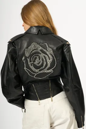 Blugirl Black Leather Jacket Women