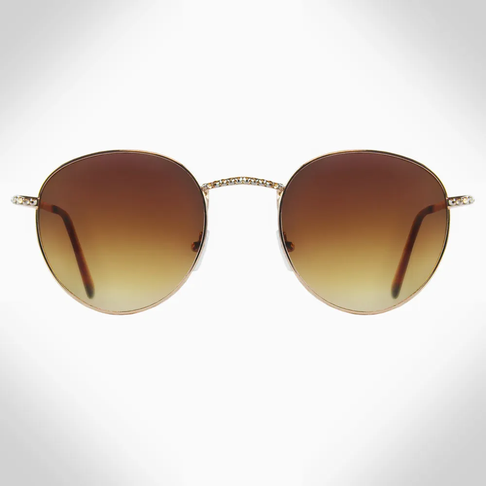 Brown Remi Round Sunglasses