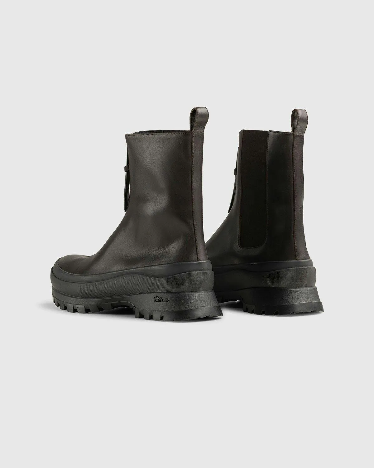 Brown Zip Boots by Jil Sander