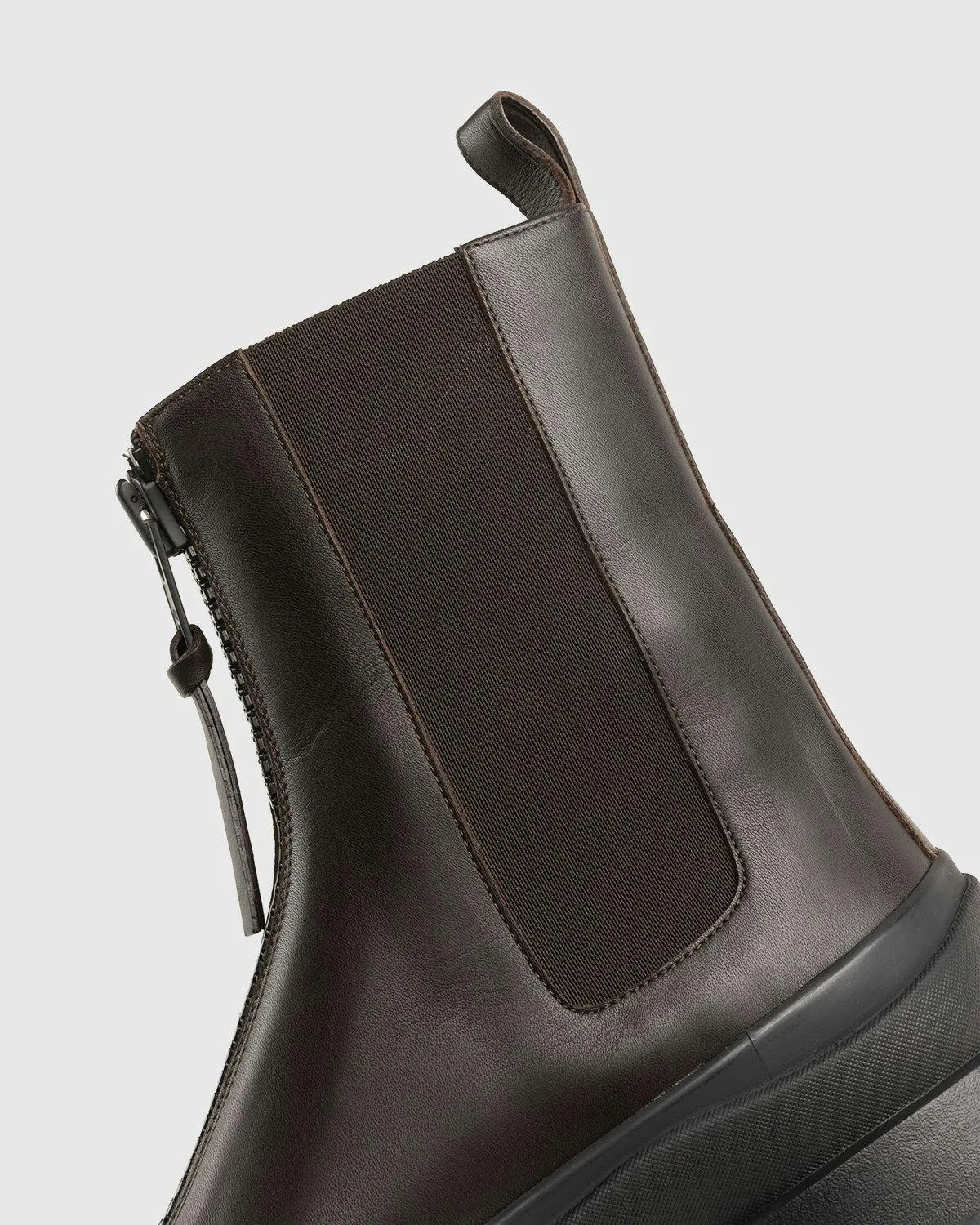 Brown Zip Boots by Jil Sander