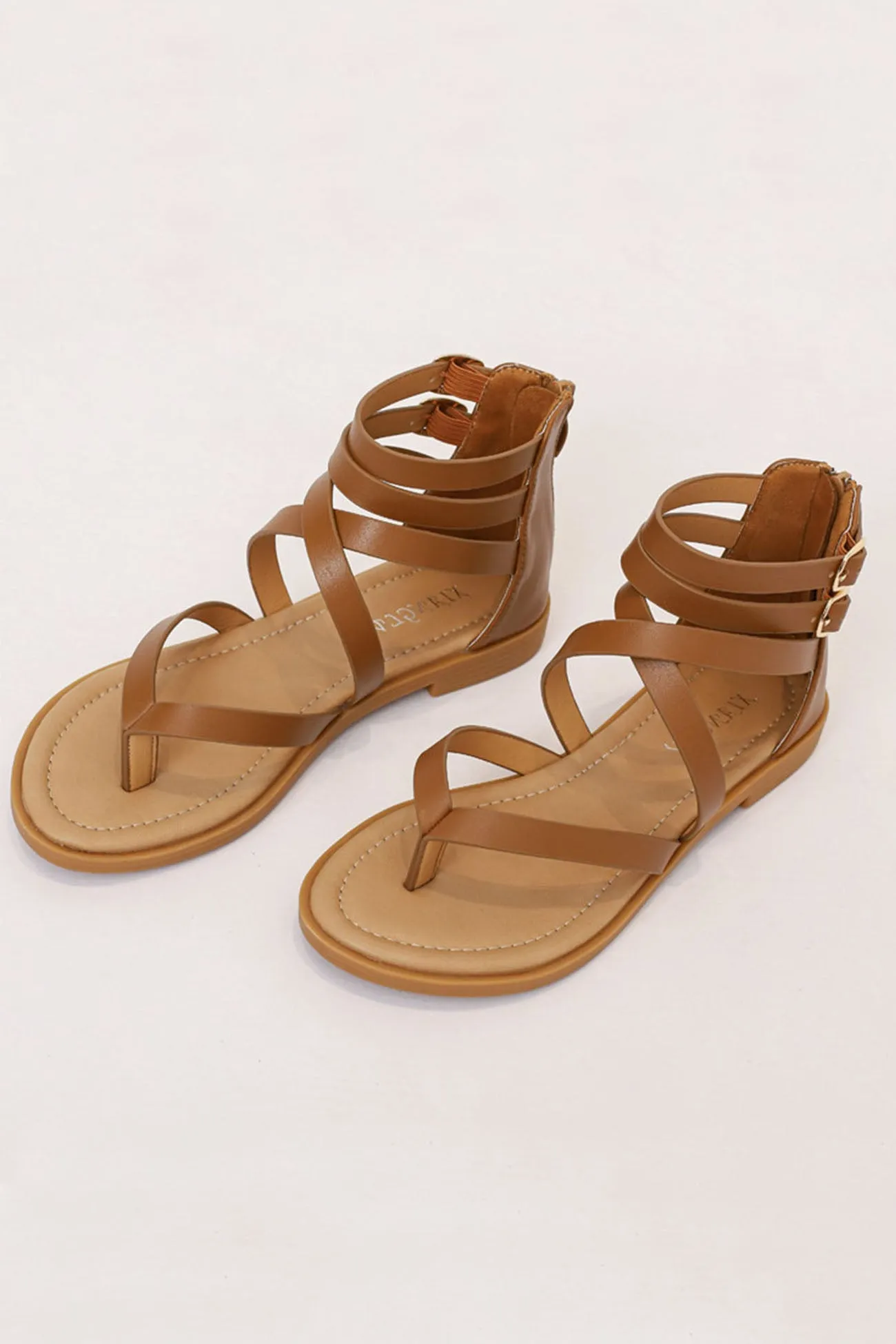 Ankle Strap Zipper Sandals at Buckle