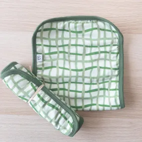 Green Plaid Burp Cloth