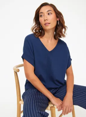 Buy Navy Soft Touch V Neck T-Shirt 16 | T-shirts | Tu