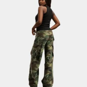 Camo Cargo Pants Low-waisted