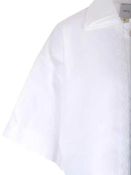 Cotton Short Sleeves Office Elegant Style