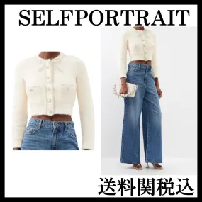 SELF PORTRAIT Elegant Cropped Casual Cardigans