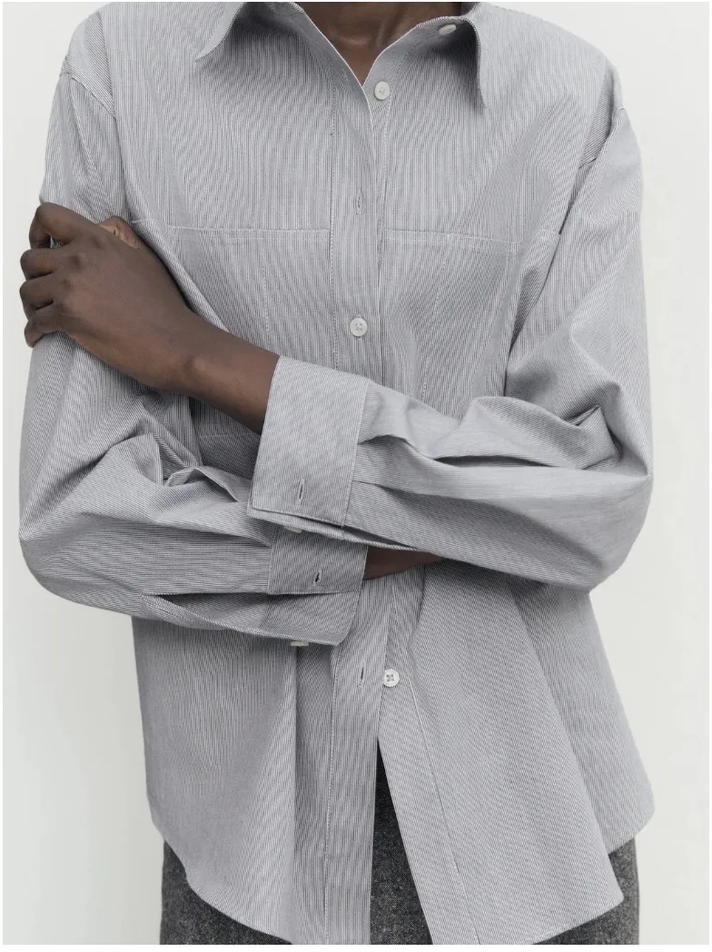Long Sleeves Plain Cotton Elegant Style