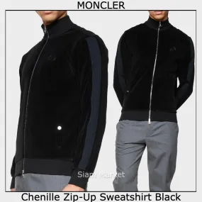 Moncler Chenille Zip-Up Sweatshirt