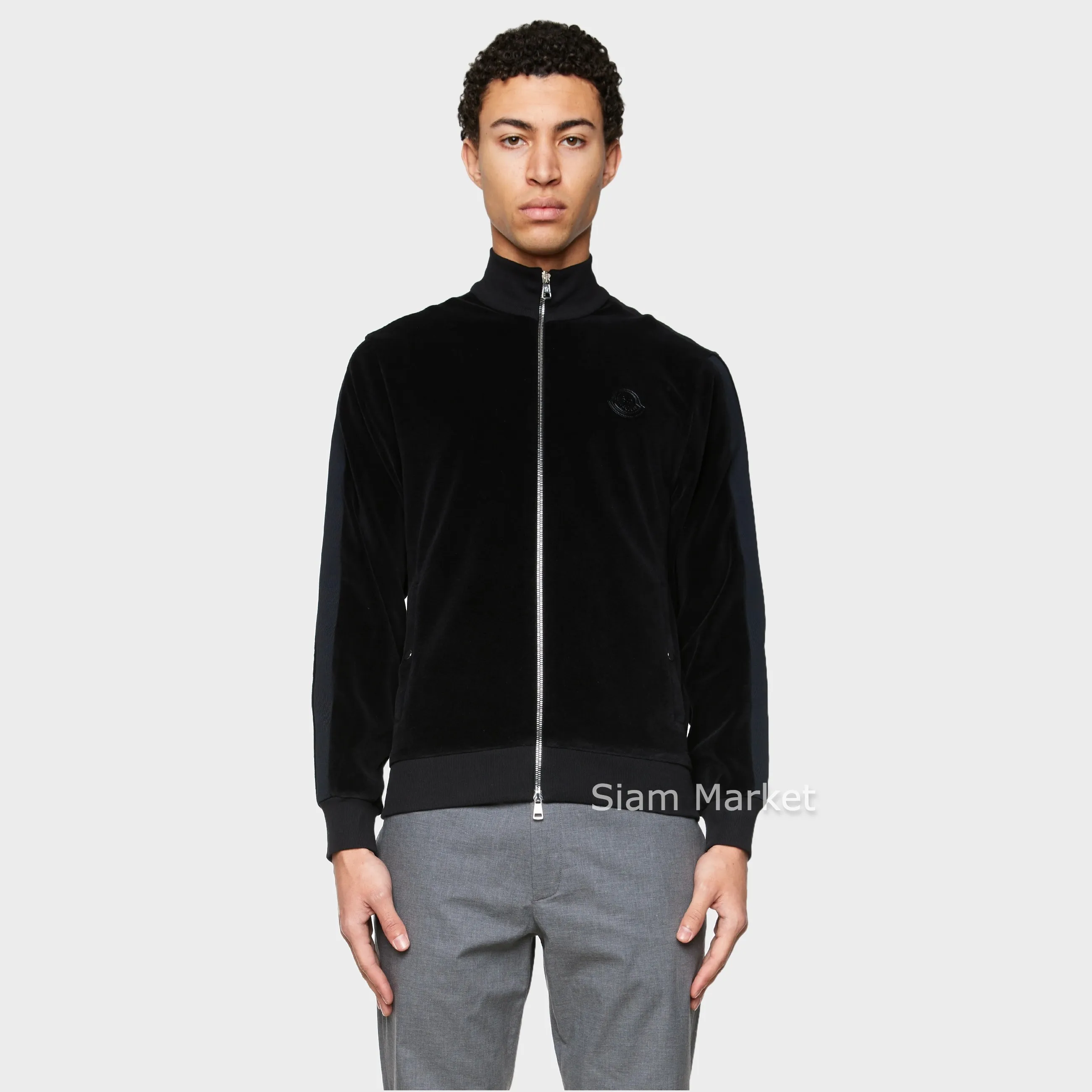 Moncler Chenille Zip-Up Sweatshirt