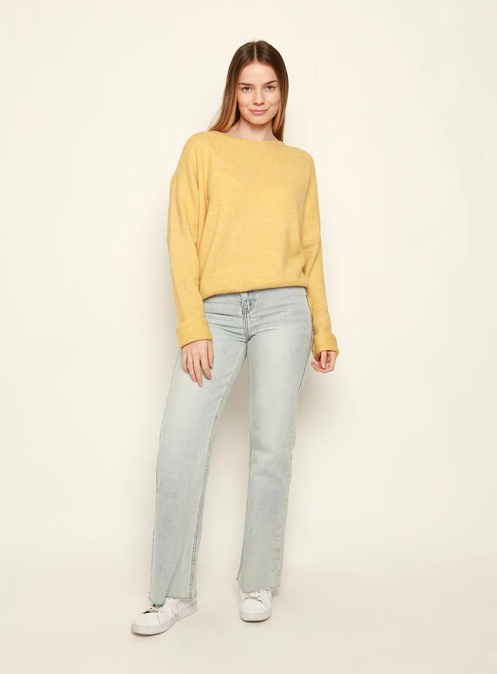 Christina Essential Knit Jumper-mustard