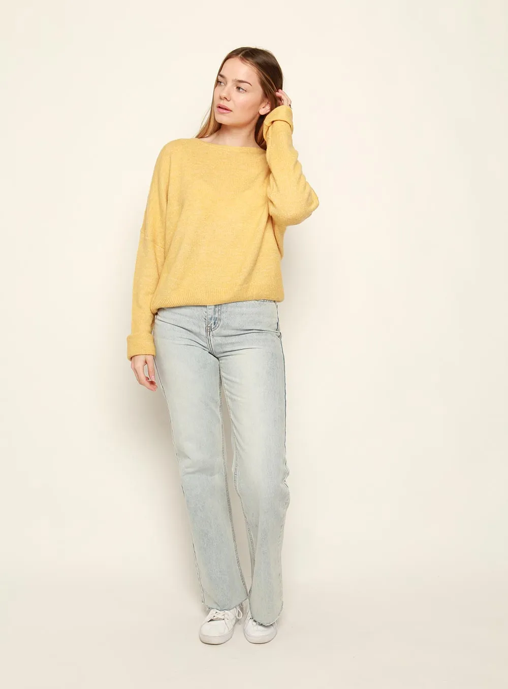 Christina Essential Knit Jumper-mustard