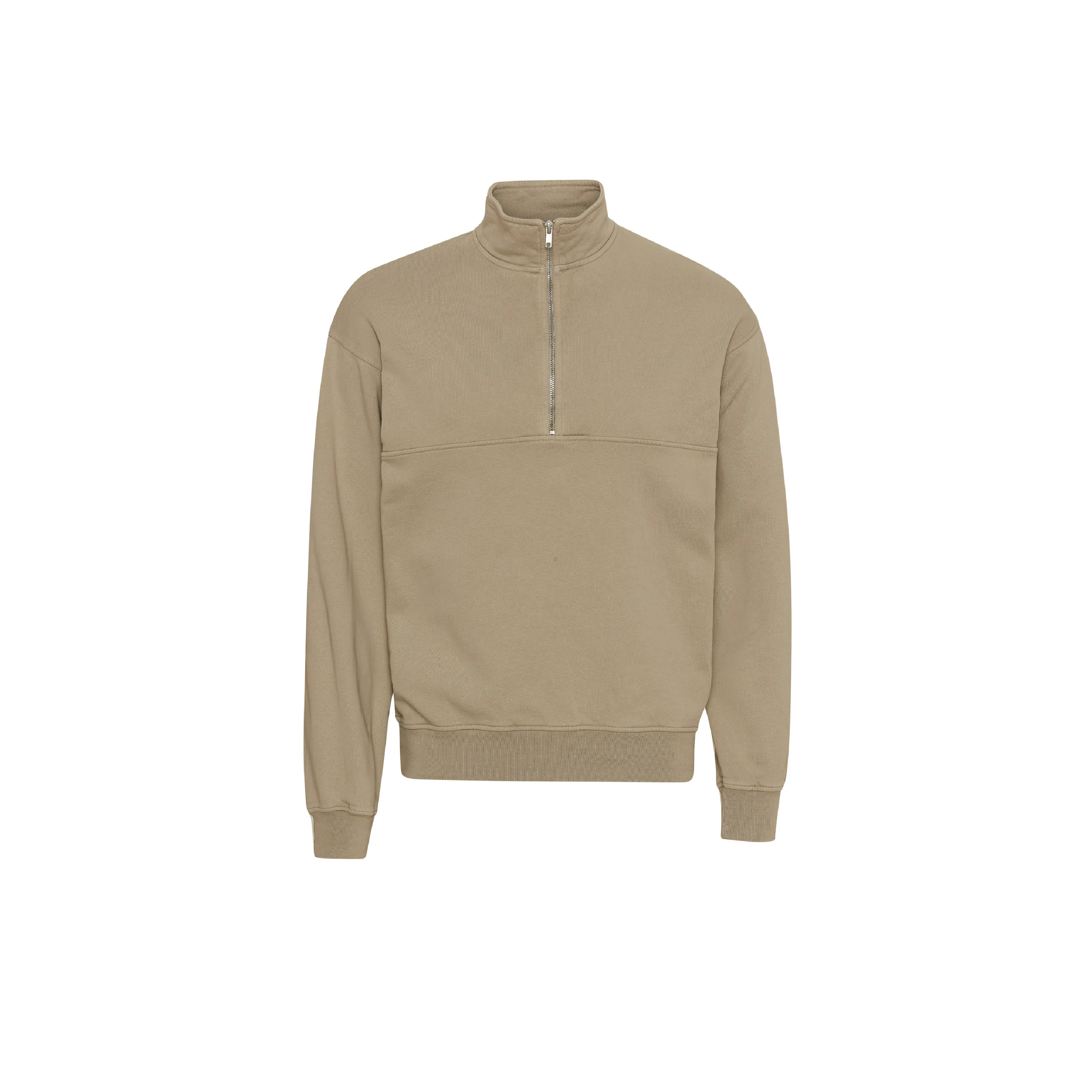 Colorful Standard Oyster Grey Organic Quarter Zip