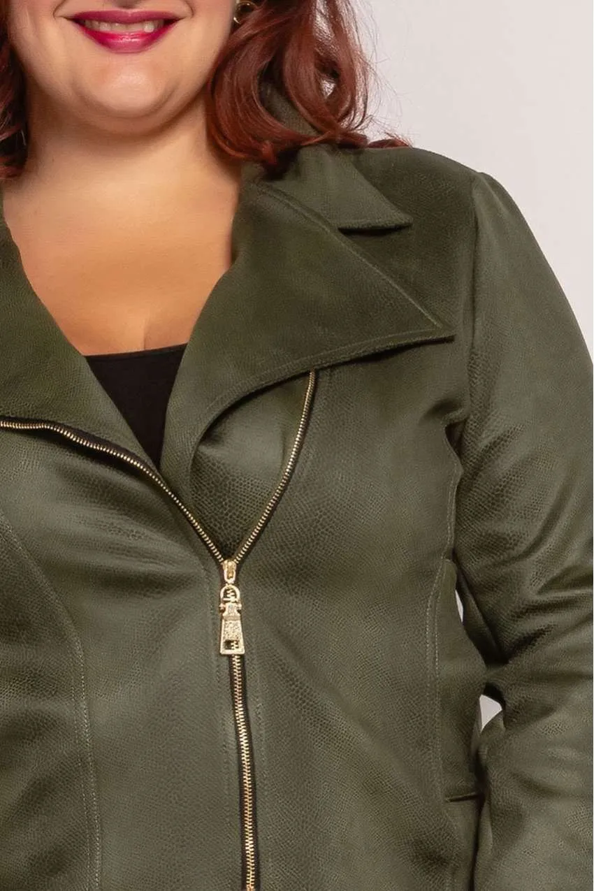 Plus Size Biker Jacket