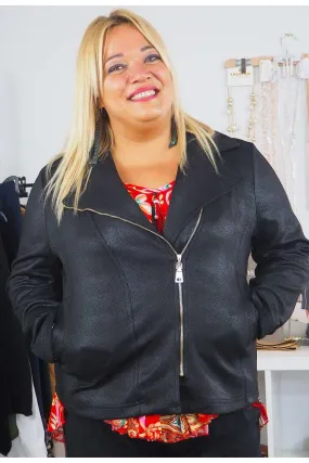 Plus Size Biker Jacket