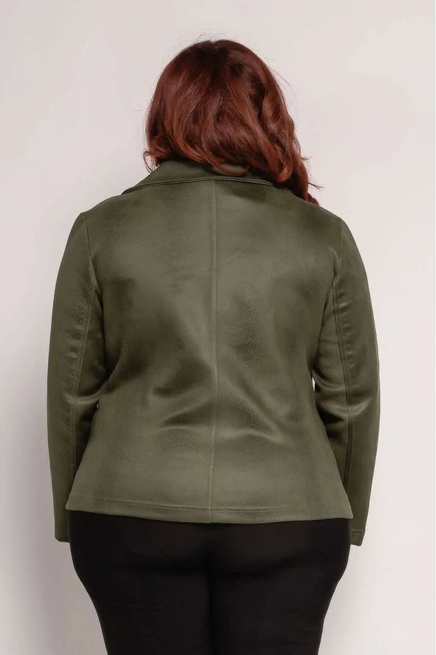 Plus Size Biker Jacket