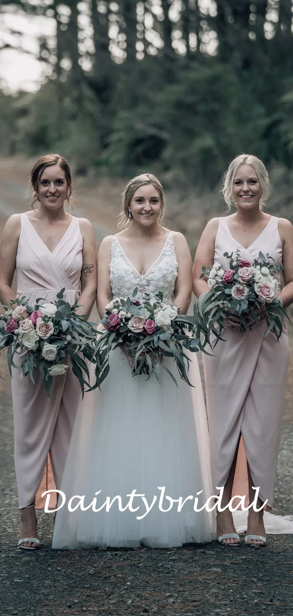 Short Dark Pink Sexy Bridesmaid Dress