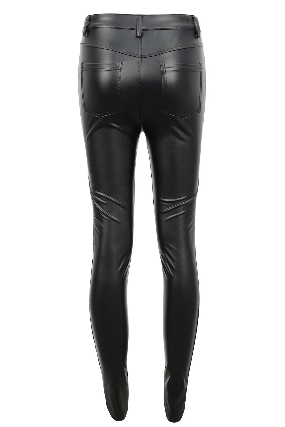 Devil Fashion - Gothic Elegant Mesh Faux Leather Pants PT202 | Dark Ages