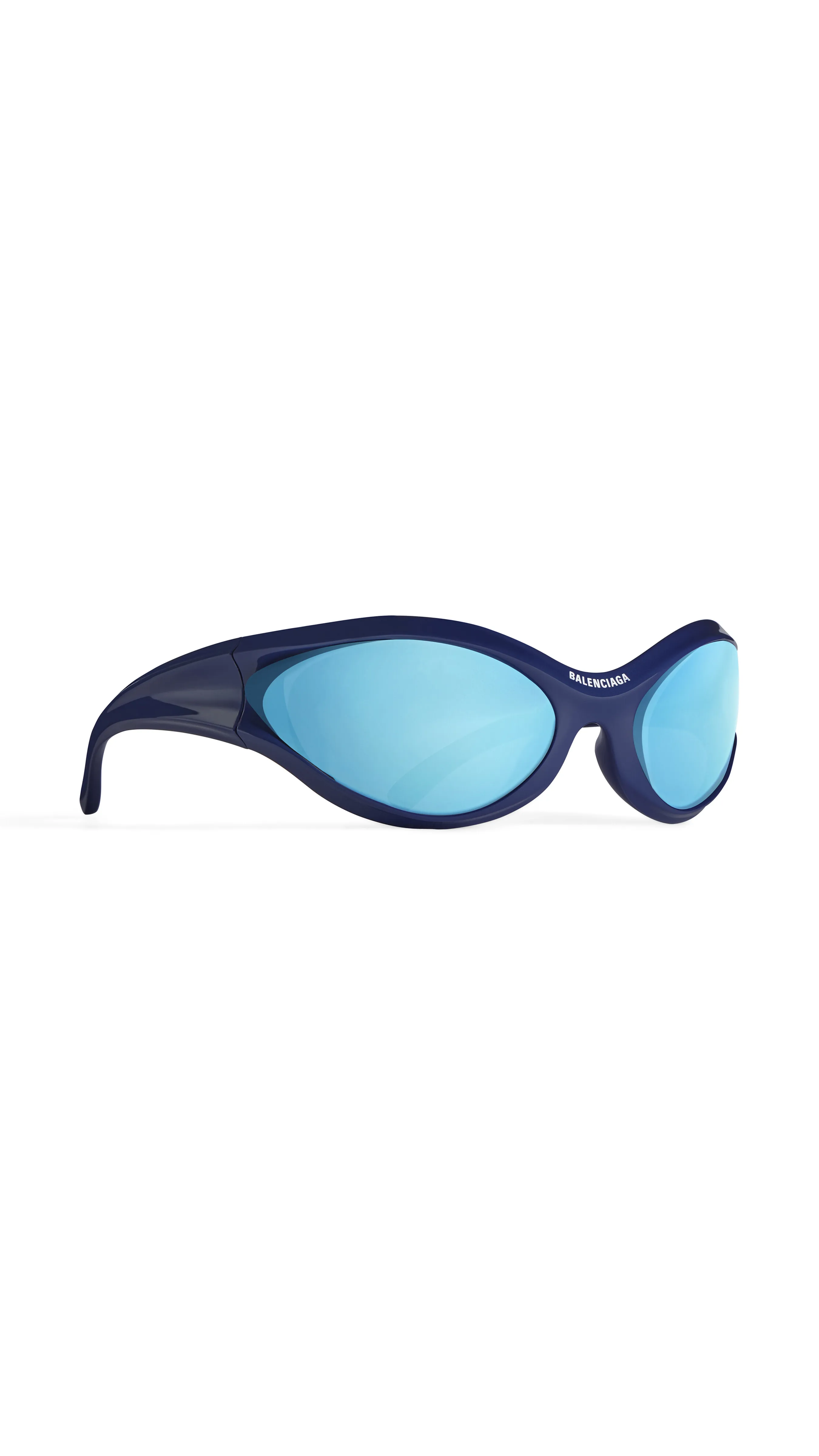 Blue Dinamo Round Sunglasses