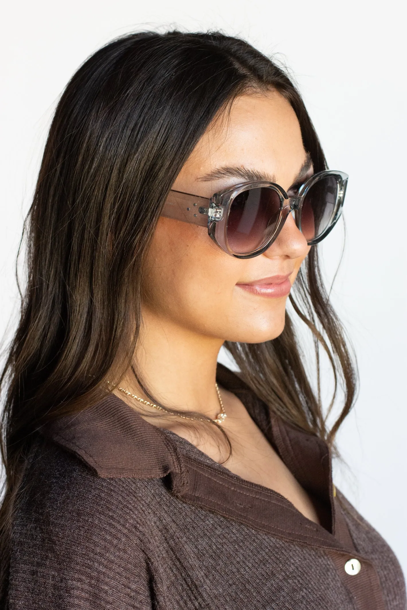 Round Sunglasses with 'Do Not Disturb' Embellishment - Available in 4 Colors