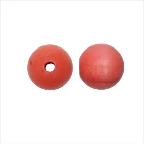 Pink Round EuroWood Wood Beads 12mm Diameter (25 Pieces)